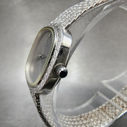 Cyma Watch Women 21mm Silver Dial Silver Tone Oval 706 Mesh Band PARTS3