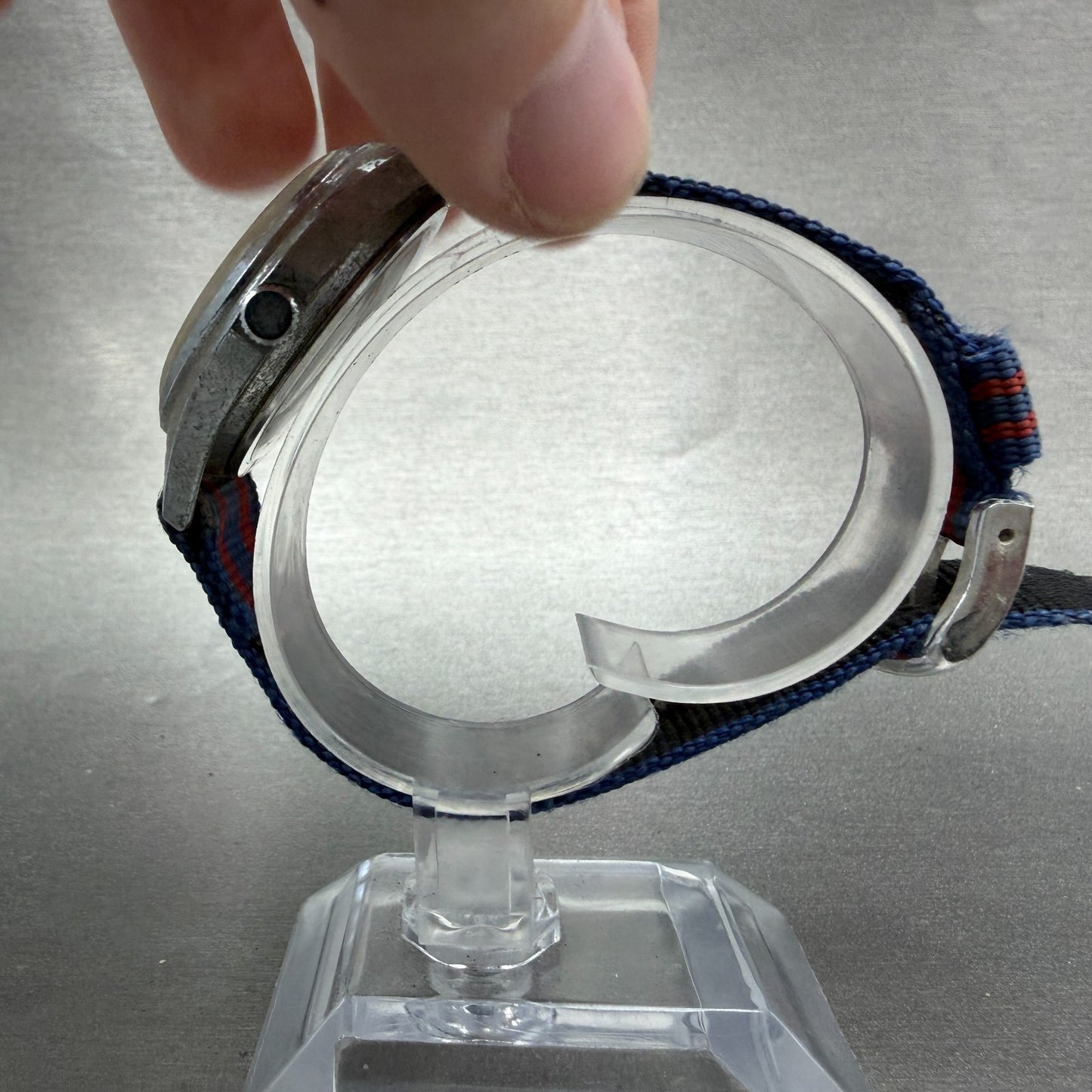 Seiko Mickey Mouse Watch Men 35mm Silver Dial Silver Tone Manual 5000-7000 Runs6