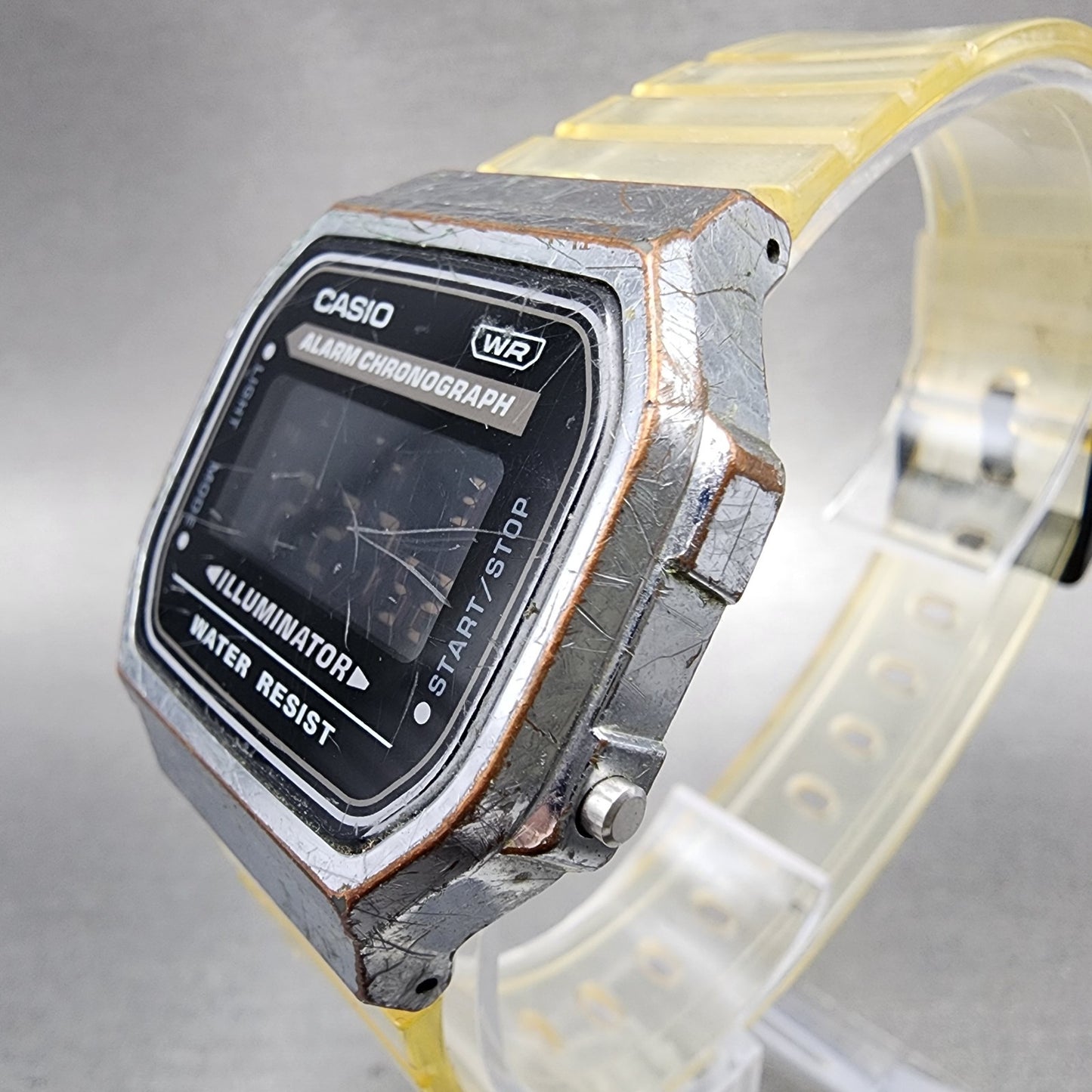 Casio Illuminator Watch Men 36mm Digital Silver Tone Octagon A168XE New Battery2