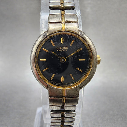 Citizen Watch Women 21mm Black Dial Two Tone Round 5920S006007 New Battery0