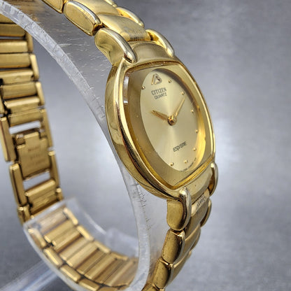 Citizen Espreme Watch Women 23mm Gold Dial Gold Tone 2200246087 New Battery3