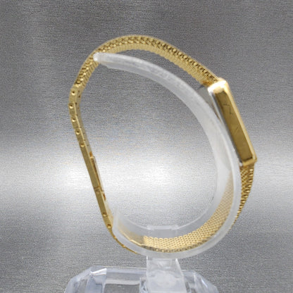 Bulova Watch Women 12mm Cream Dial Gold Tone Oval 92T29 New Battery NOS11