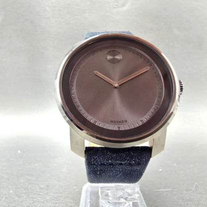 Movado Bold Watch Men 42mm Black Dial Black Tone 3600454 New Battery5