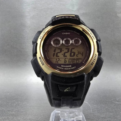 Casio G-Shock GW-330A Watch Men 43mm Black Gold Alarm Chronograph Digital Solar5