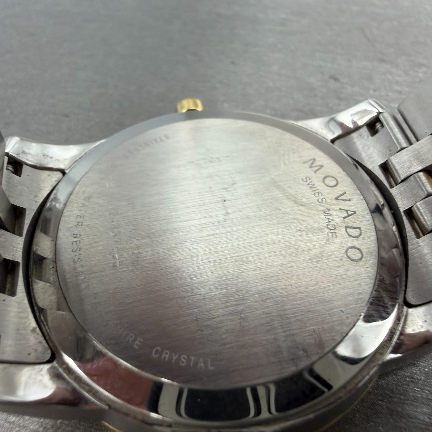 Movado Muesem Watch Men 40mm Black Dial Two Tone Round 0606879 New Battery10