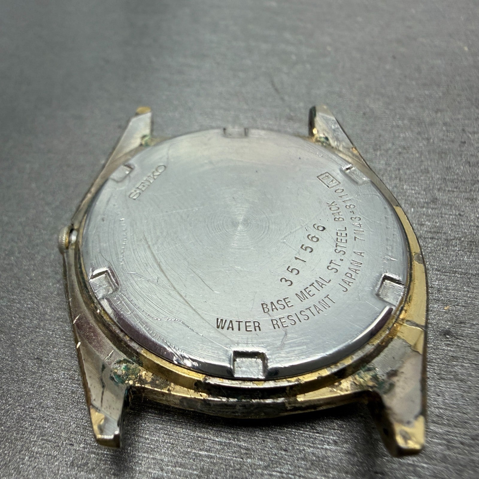 Seiko President Watch Men 37mm Gold Dial Gold Tone Daydate 7N43-8110 PARTS VTG8