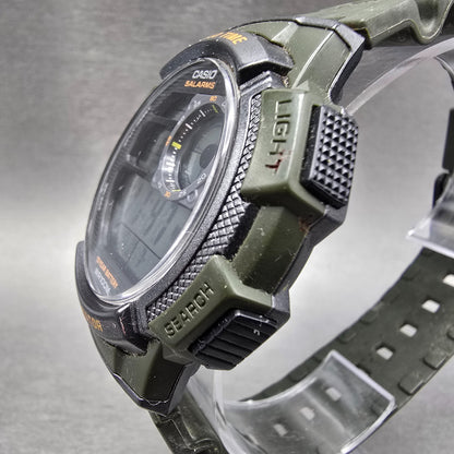 Casio AE-1000W Watch Men 44mm Black Dial Green World Time Digital New Battery2