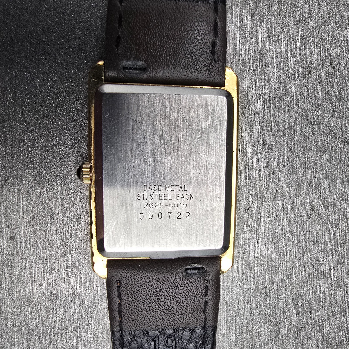Seiko Tank Watch Men 25mm White Dial Gold Tone Rectangle 2628-5019 New Battery10
