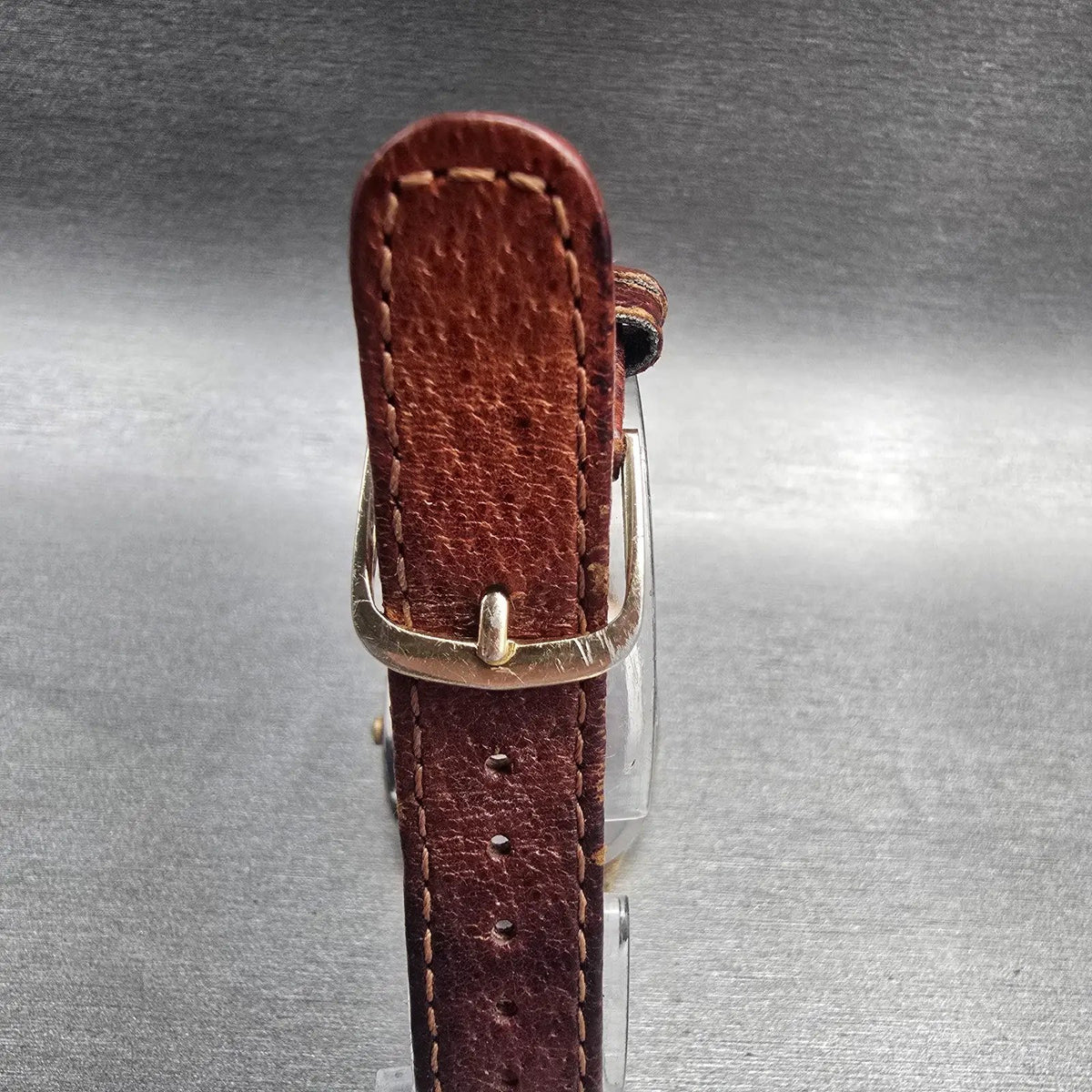 Seiko Watch Men 32mm Gold Dial Gold Tone Daydate Rectangle 7433-5030 New Battery7