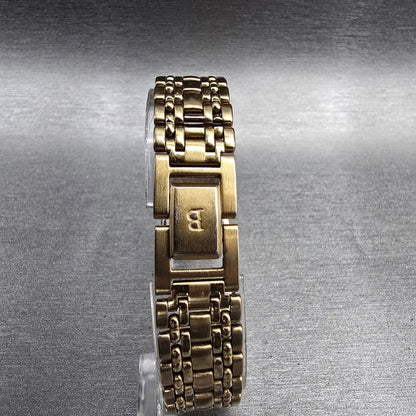 Bulova Tank Watch Women 19mm White Dial Gold Tone Rectangle 97L64 New Battery7
