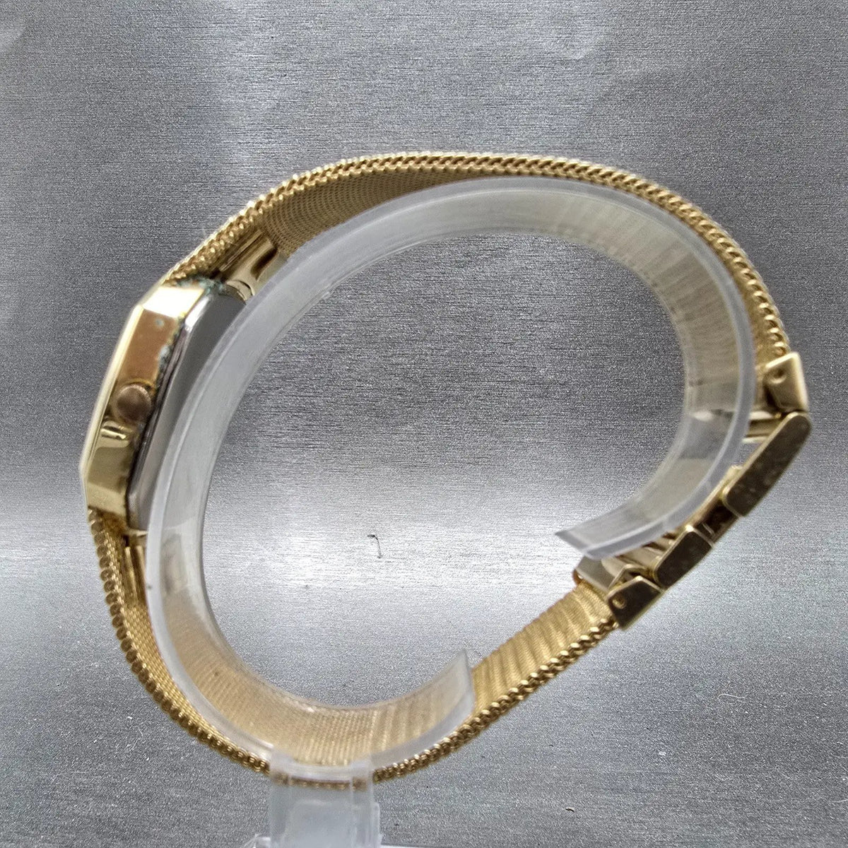 Armitron Deauville Watch Men 31mm Champagne Dial Gold Date PARTS VTG Quartz7
