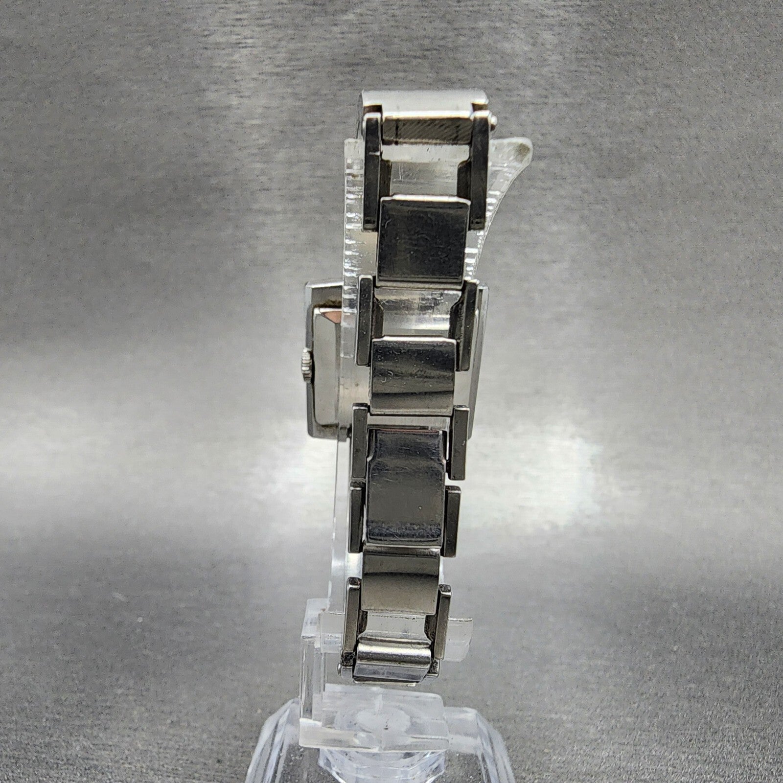 VTG Seiko Watch Women 24mm Black Dial Steel Rectangle Manual Wind Runs 1134707