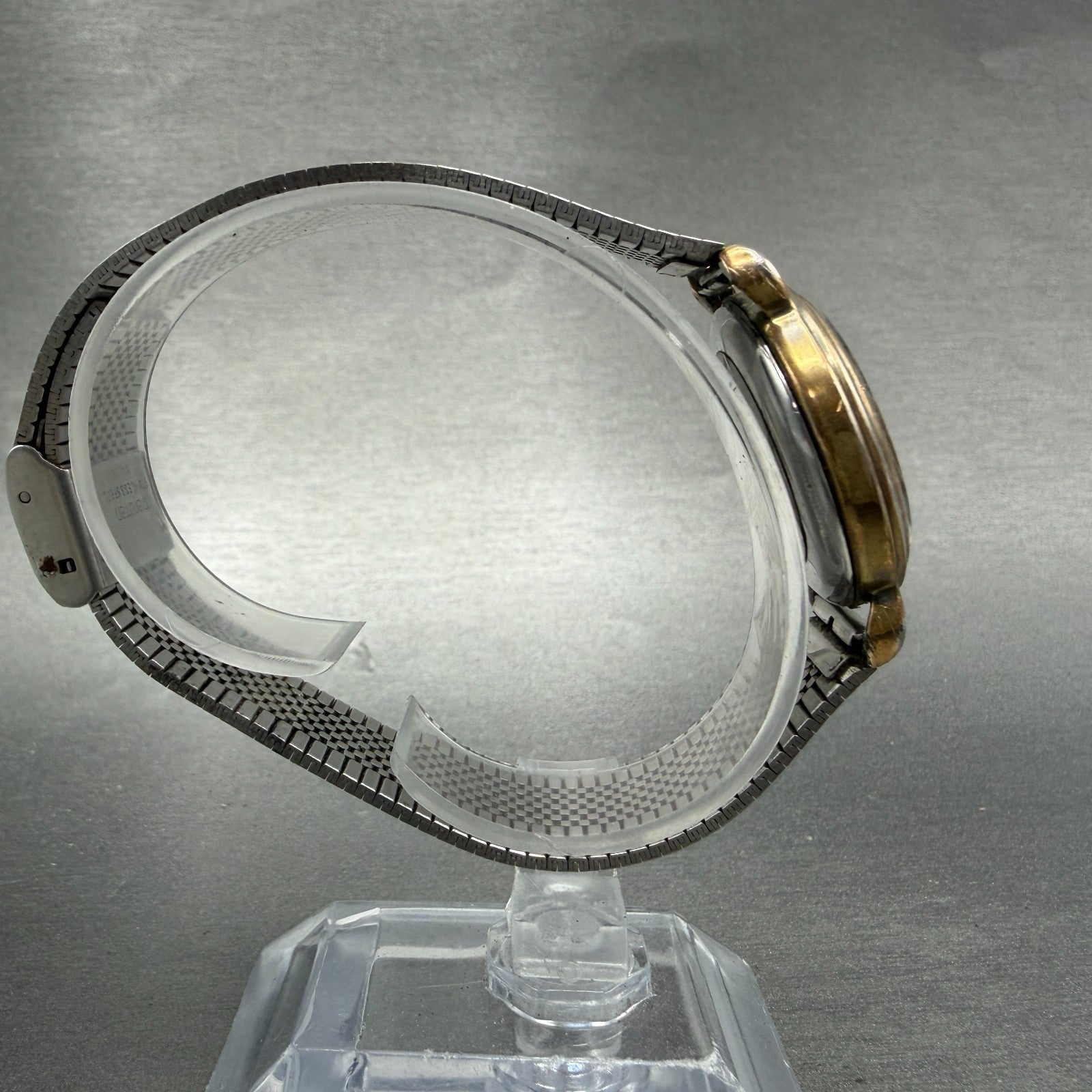Orient Watch Men 30mm Silver Dial Gold Tone Round K33201-00 New Battery Vintage8