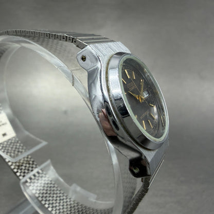 Citizen CQ Watch Women 25mm Black Dial Silver Tone Daydate 6000-074807 New Batt3