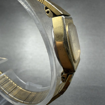Seiko Watch Women 16mm Champagne Dial Gold Tone Hexagon 5420-5409 New Battery3