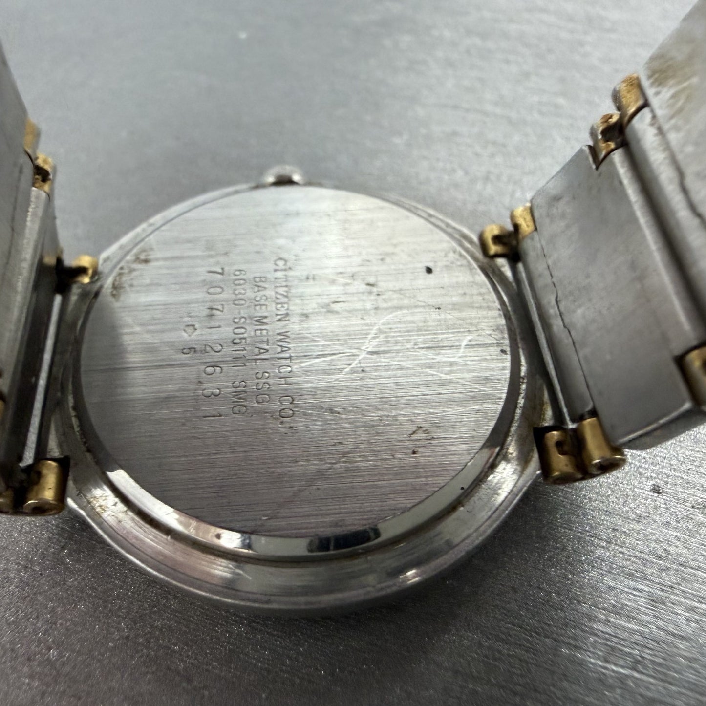 Citizen Corvette Watch Unisex 31mm Gray Dial Two Tone Round 6030-S05111 PARTS10