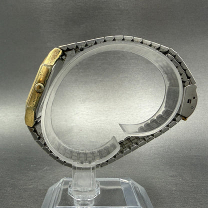 Seiko Tank Watch Men 29mm Champagne Dial Gold Tone Date Octagon 6439-5039 PARTS7