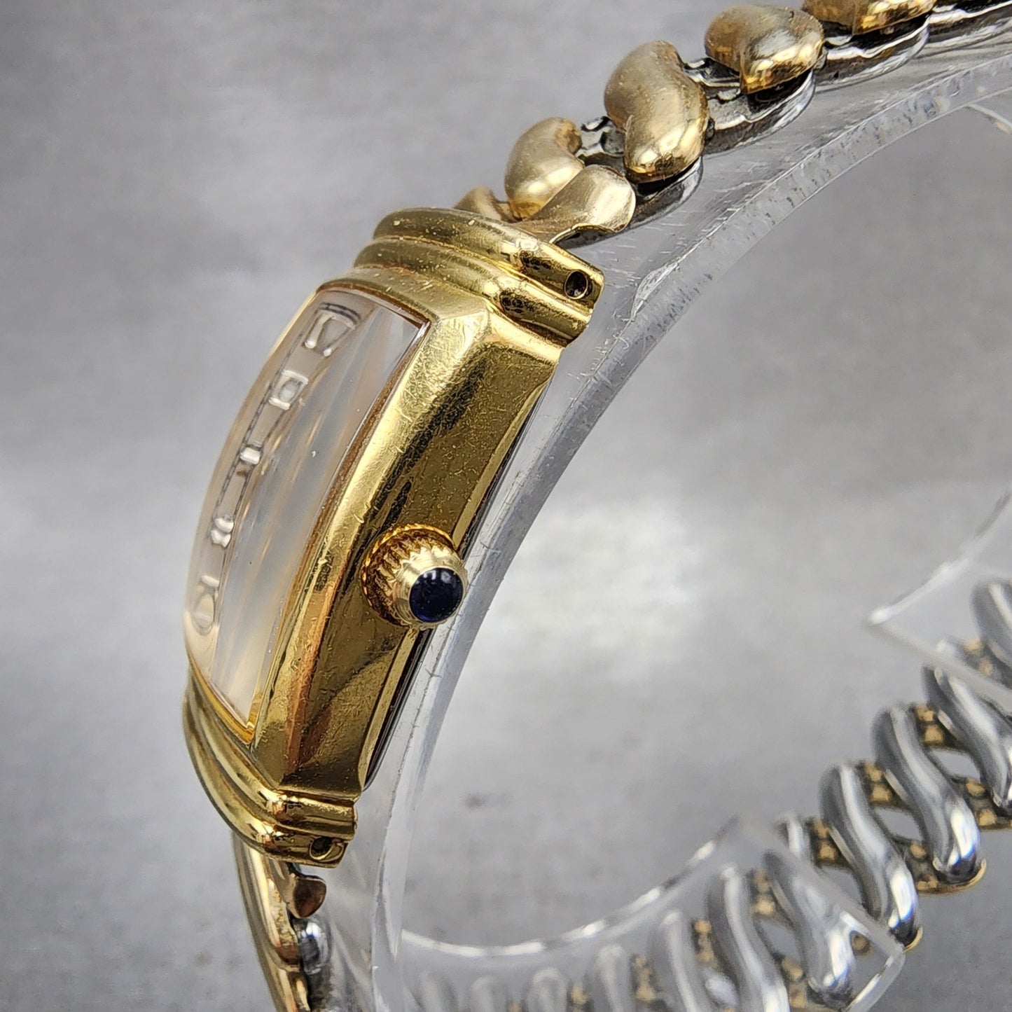 Hamilton Benton Tank Watch Women 19mm Silver Dial Gold Tone Rectangle New Batt2