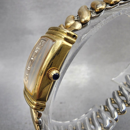 Hamilton Benton Tank Watch Women 19mm Silver Dial Gold Tone Rectangle New Batt2