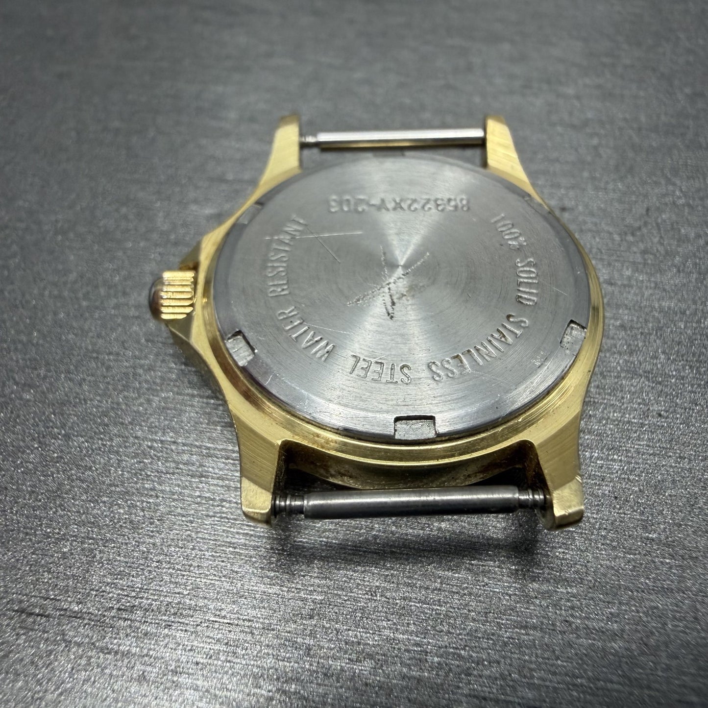 LL Bean Field Watch Women 27mm Gray Dial Gold Tone Date Round Vintage PARTS8