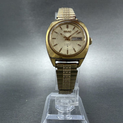 Seiko Automatic Watch Women 24mm Champagne Dial gold Tone Daydate 2906-0140 Runs5