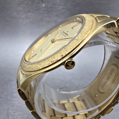Skagen Watch Men 38mm Champagne Dial Gold Tone Round SKW2094 New Battery2