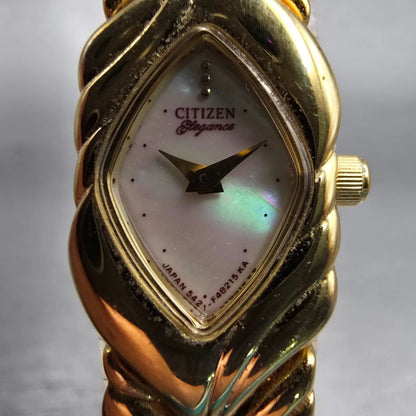 Citizen Elegance Watch Women 15mm MOP Dial Gold Tone 5421-F45880 New Battery1