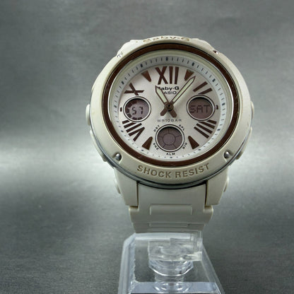 Casio Baby-G Watch Women 43mm Analog Digital White Alarm Chrono BGA-152 NewBatKL5