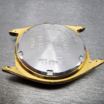 Seiko President Watch Men 36mm Gold Dial Gold Tone Daydate 7N438111 PARTS11