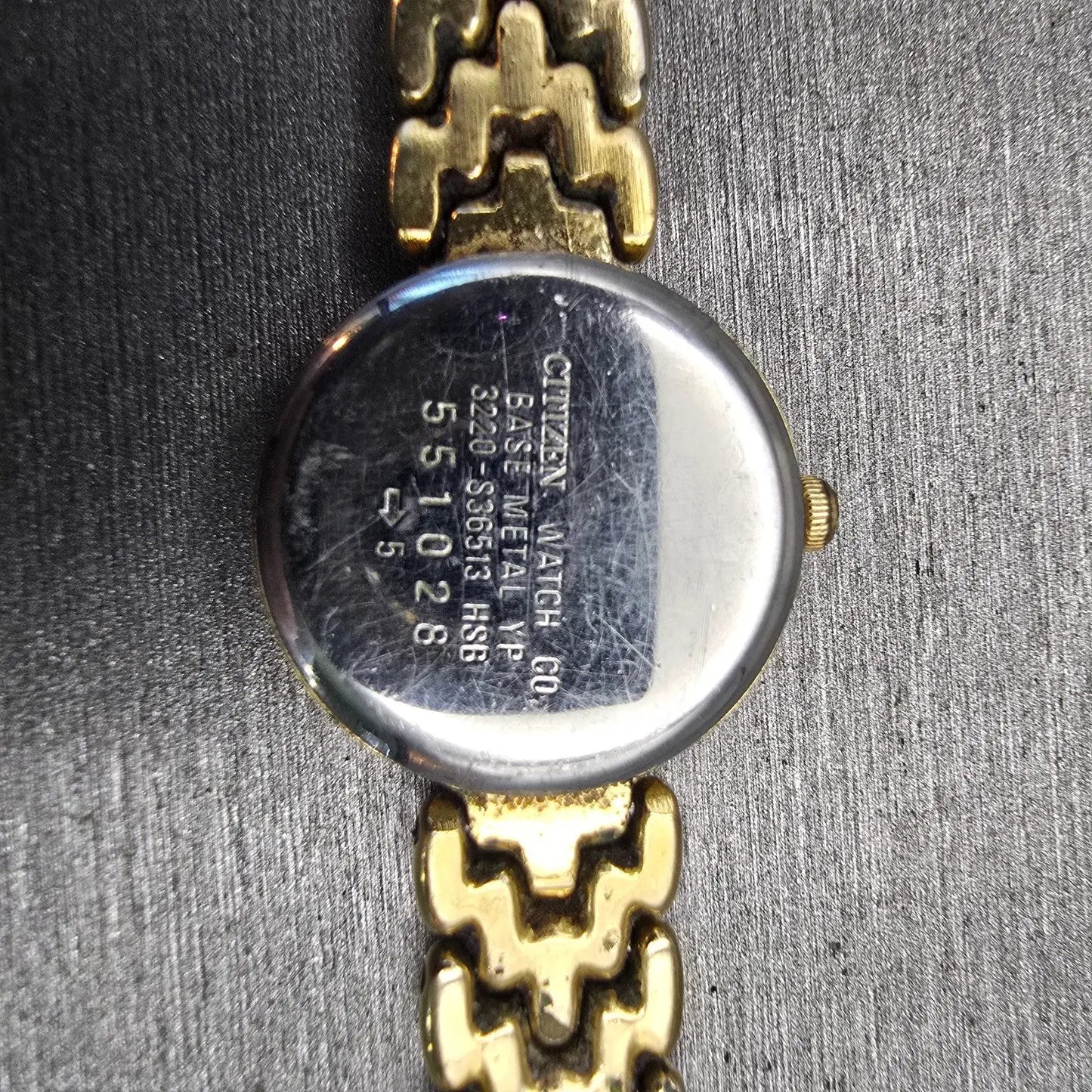 Citizen Watch Women 20mm MOP Dial Gold Tone Round 3220-S36513 New Battery VTG11