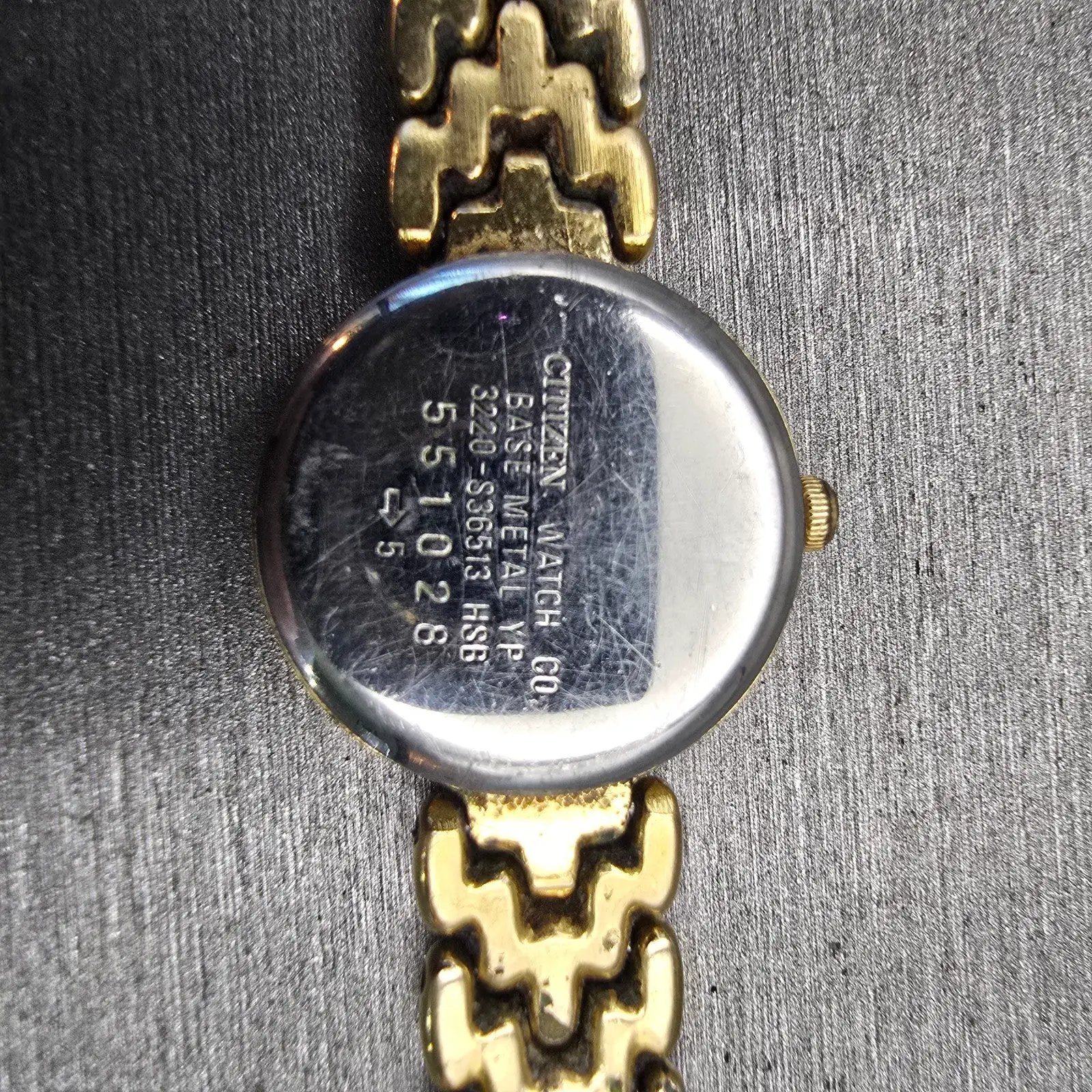 Citizen Watch Women 20mm MOP Dial Gold Tone Round 3220-S36513 New Battery VTG11