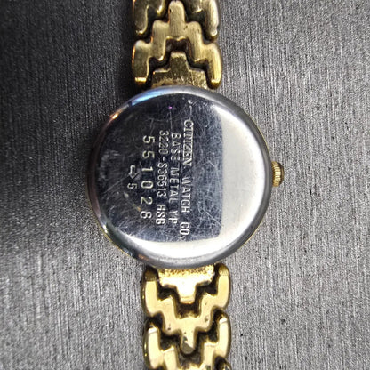 Citizen Watch Women 20mm MOP Dial Gold Tone Round 3220-S36513 New Battery VTG11