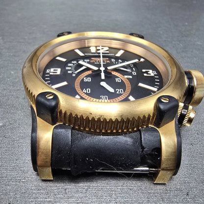 Invicta Russian Diver Chronograph Watch Men 52mm Black Dial Rose Gold New Batt2