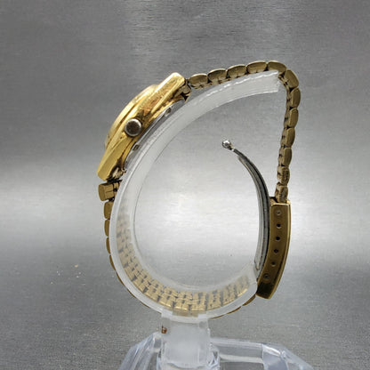 Seiko Watch Women 24mm White Dial Gold Tone Daydate Round 7N830011 New Battery6
