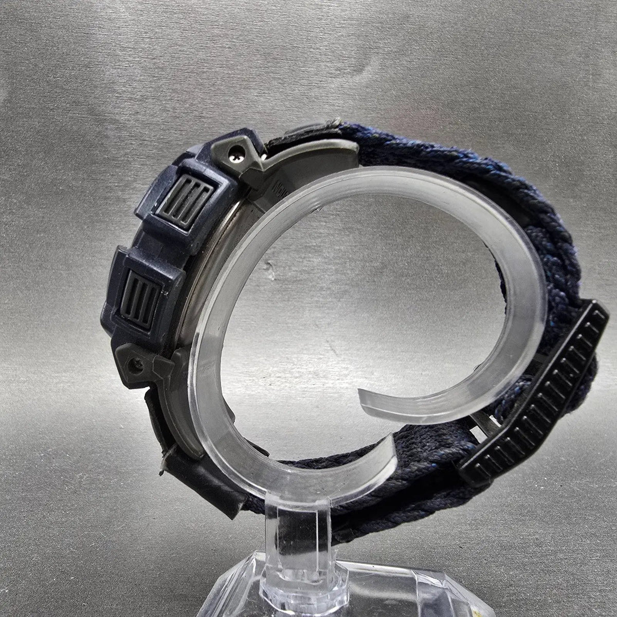 Casio G-Shock DW-9500 Watch Men 48mm Silver Blue Alarm Chronograph New Battery6