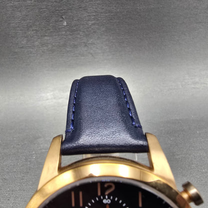 Fossil Townsman Chronograph Watch Men 44mm Blue Dial Rose Gold Tone Round NewBat4