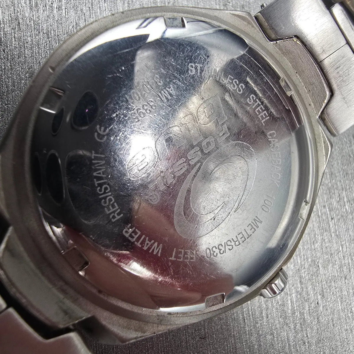 Fossil Blue Watch Men 39mm Blue Dial Silver Tone Round AM-3395 New Battery10