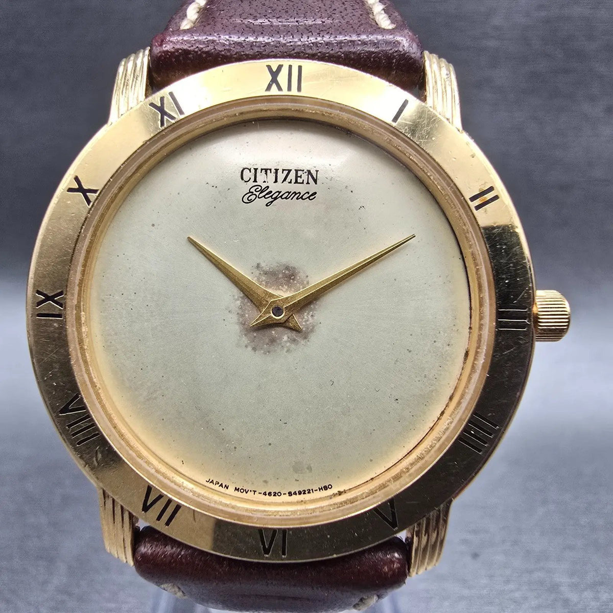 Citizen Elegance Mens Watch 33mm Champagne Dial Gold Tone 4620-S15044 New Batt1