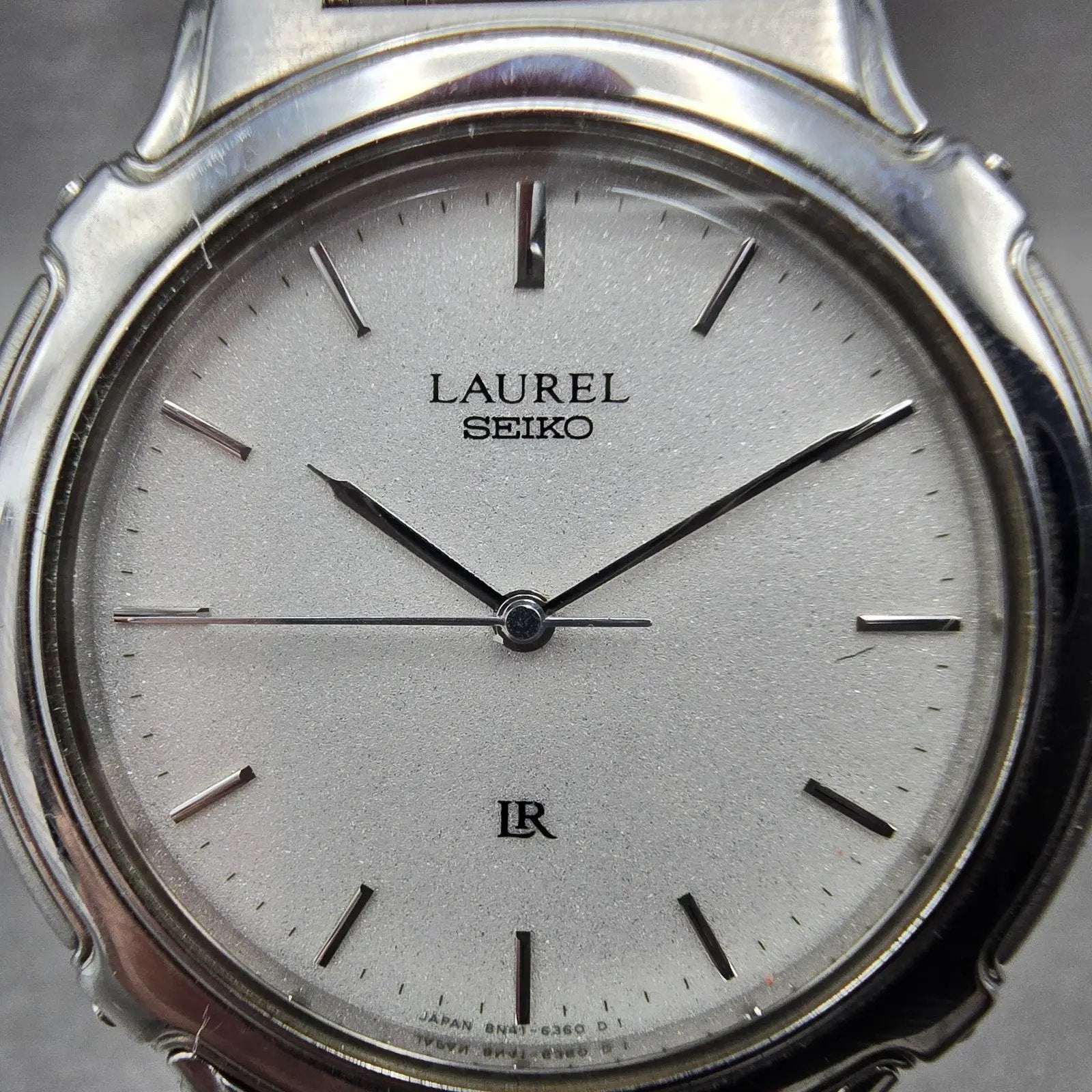 Seiko Laurel Watch Men 34mm White Dial Silver Tone Round 8N41-6240 New Battery1