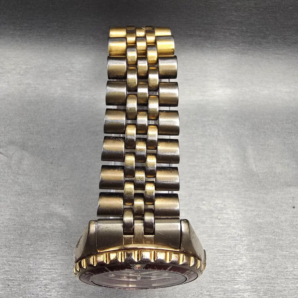 Seiko Diver Watch Men 41mm Red Dial Gold Daydate Round 7N36-6A39 New Battery4
