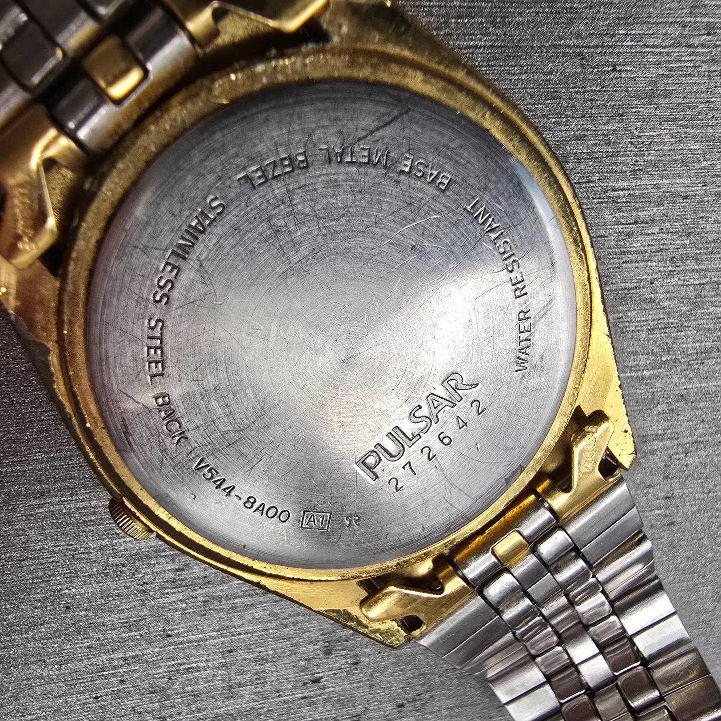 Seiko Pulsar President Watch Men 35mm Black Dial Gold Tone Daydate New Battery10