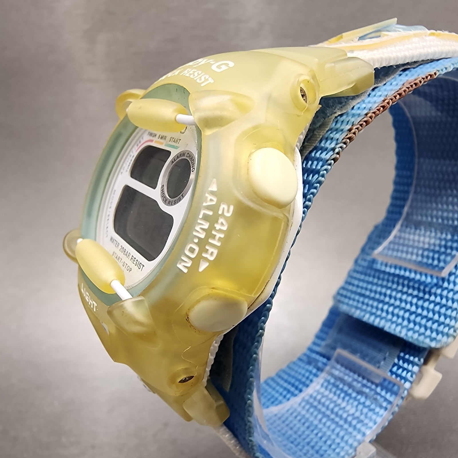 Casio BabyG BG370 Watch Women 42mm Digital Alarm Chrono Clear Blue New Battery2