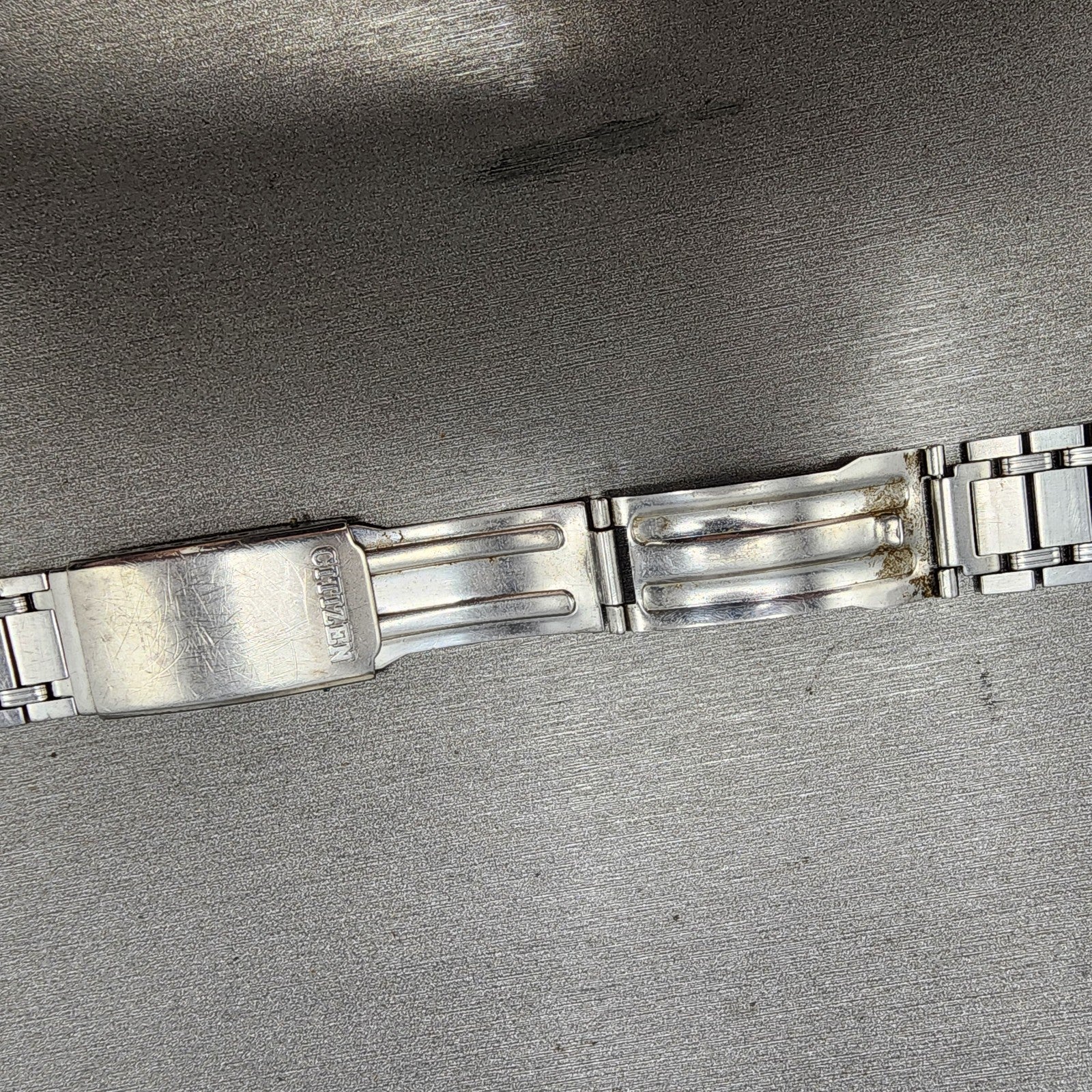 Citizen Bracelet Stainless Steel 12mm Tri Folding Clasp Vintage11