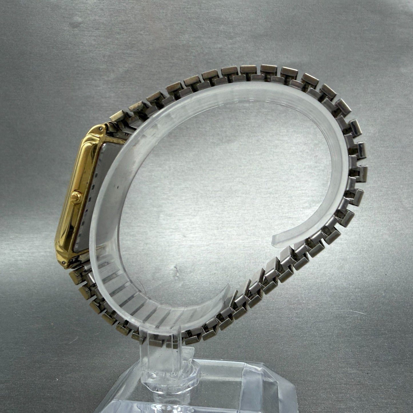 Gruen Tank Watch Men 26mm Black Dial Gold Tone Rectangle 227-V253 New battery6