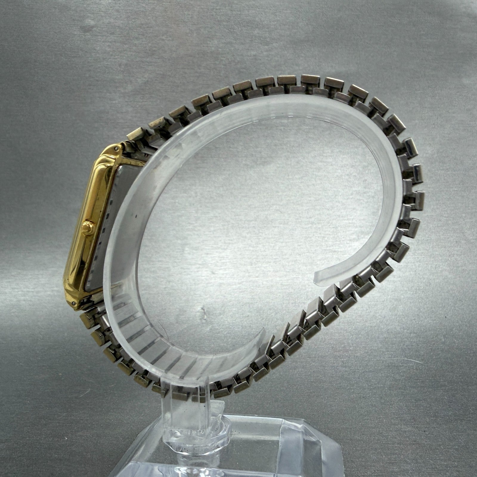 Gruen Tank Watch Men 26mm Black Dial Gold Tone Rectangle 227-V253 New battery6