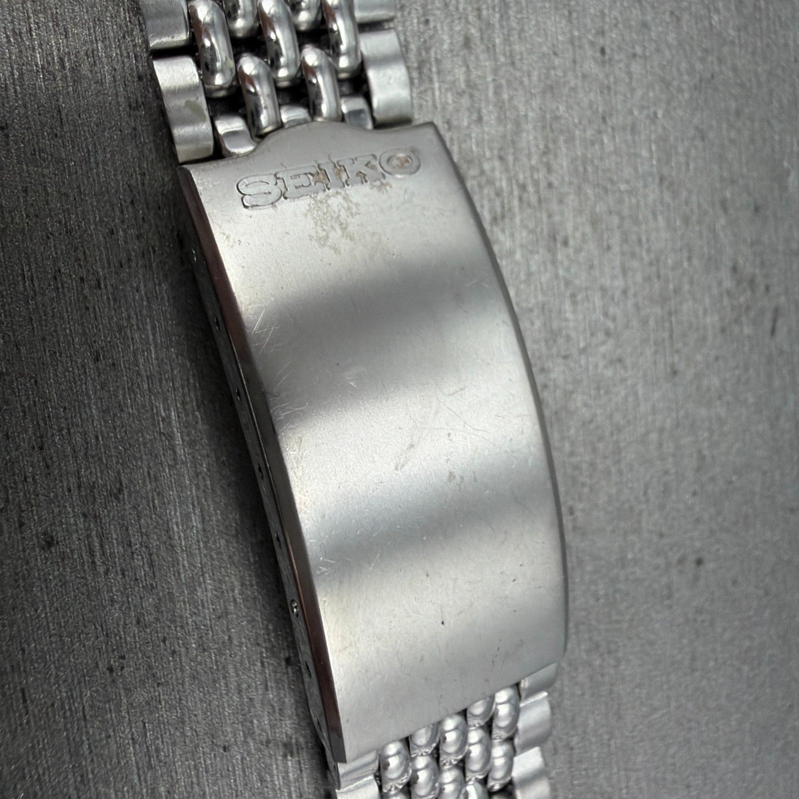 Seiko Beads Of Rice Bracelet 18mm Stainless Steel Japan Vintage NO ENDLINKS4