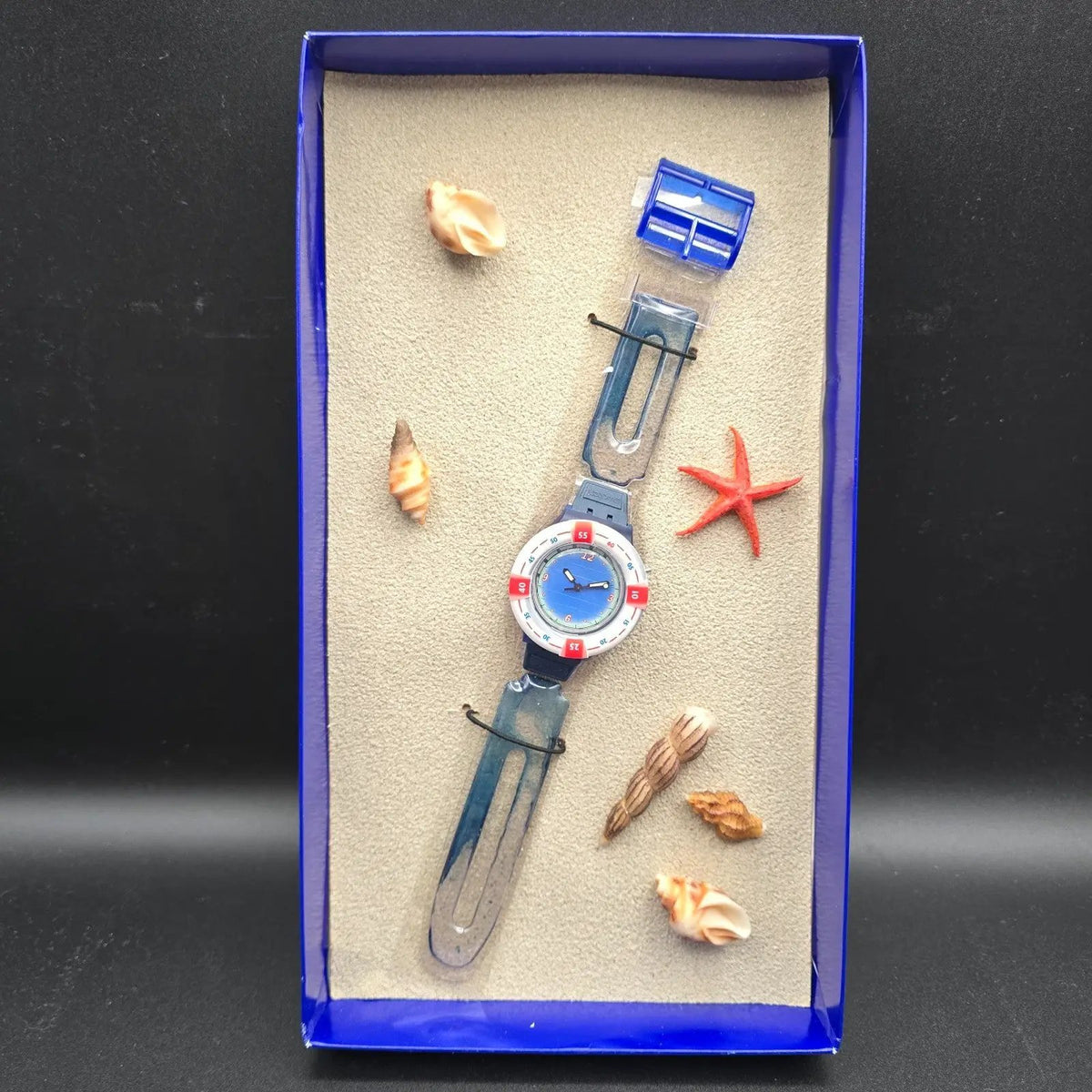 Swatch Scuba 200 Rescue Watch Men 39mm Blue Dial Blue Case SDN904 New Batt NOS1