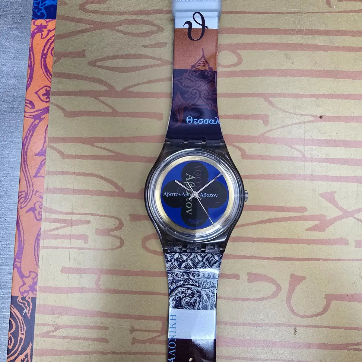 Swatch Access Avaton Watch Men 34mm Blue Dial Blue Case SKZ107 New Battery NOS7
