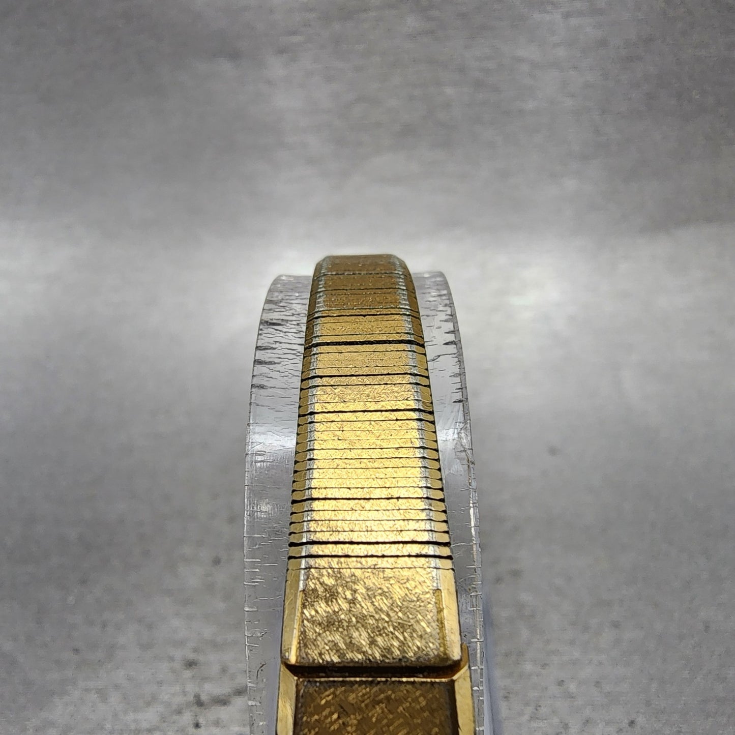 Seiko Watch Women 12mm Gold Dial Gold Tone Rectangle 13205049 New Battery VTG4