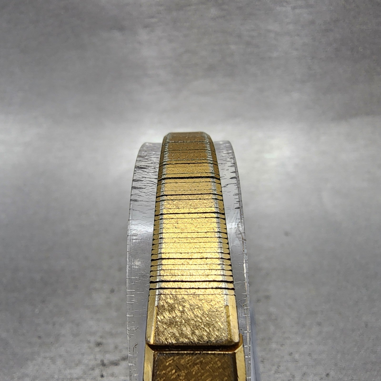 Seiko Watch Women 12mm Gold Dial Gold Tone Rectangle 13205049 New Battery VTG4